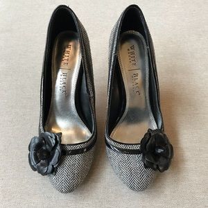 White House Black Market herringbone heels